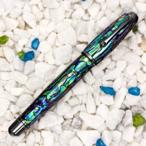 Monteverde Super Mega Limited Edition Abalone Rollerball Pen, Gunmetal Trim - Image 2
