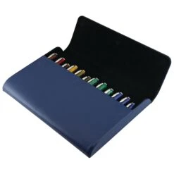 Pineider Genuine Italian Leather Pen Case, 12 Pens -Office Supplie Store 123