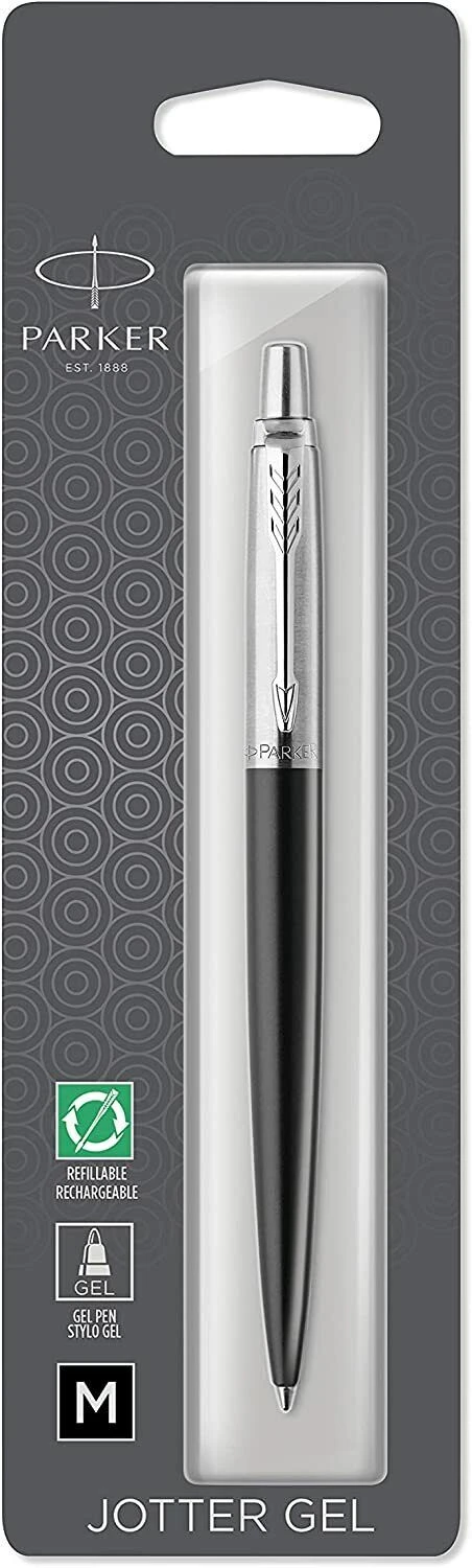 Parker® Parker Jotter Ballpoint Pen, Gel Ink, Black & Chrome 4 Parker® Parker Jotter Ballpoint Pen, Gel Ink, Black & Chrome - Image 2