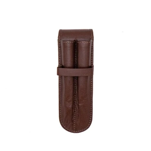 Double Genuine Leather Pen Case - Image 4