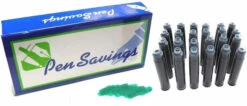 24 Standard International Short Fountain Pen Ink Cartridges, Oceans Teal