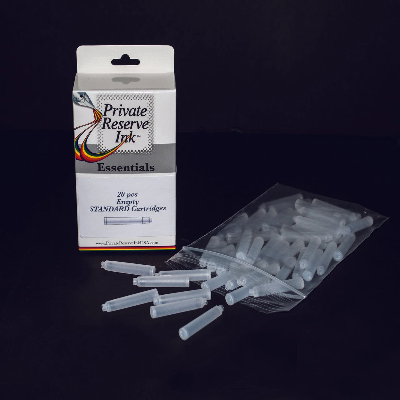 Private Reserve Essentials Empty Refillable Fountain Pen Ink Cartridges, 20 Pack 3 Private Reserve Essentials Empty Refillable Fountain Pen Ink Cartridges, 20 Pack