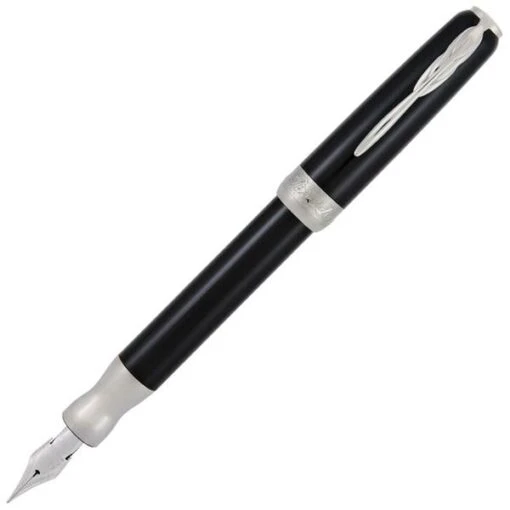 Pineider La Grande Bellezza Gemstone Fountain Pen, Black Stone, Fine Nib