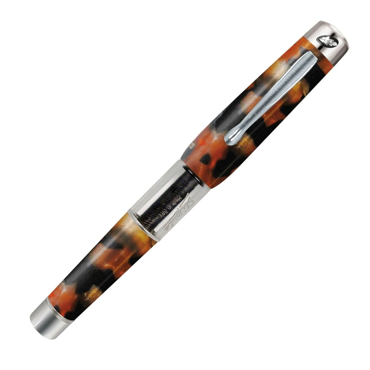 Stipula La Ventidue 22 Notturno Fountain Pen, Tartaruga 3 Stipula La Ventidue 22 Notturno Fountain Pen, Tartaruga