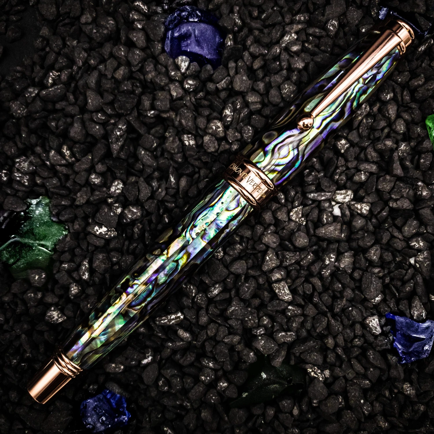 Monteverde Invincia Limited Edition Abalone Shell Fountain Pen, Rose Gold Trim 4 Monteverde Invincia Limited Edition Abalone Shell Fountain Pen, Rose Gold Trim - Image 2