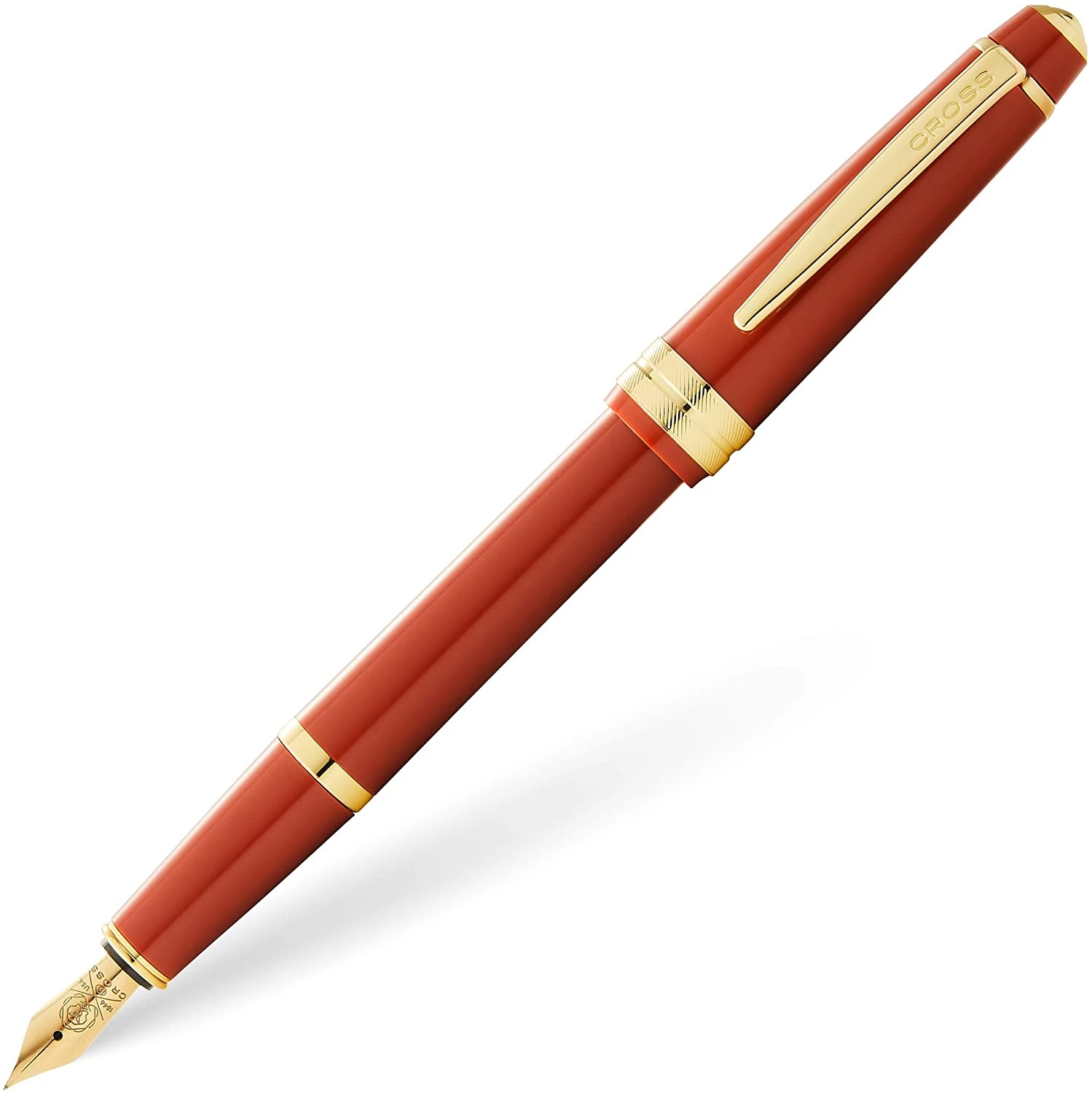 Cross® Cross Bailey Light Fountain Pen, Polished Amber & Gold 3 Cross® Cross Bailey Light Fountain Pen, Polished Amber & Gold