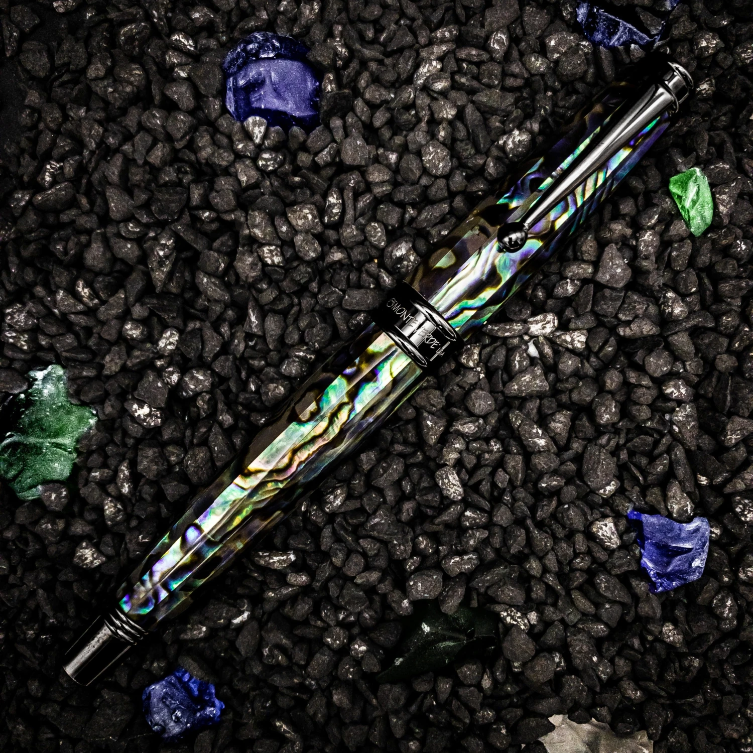 Monteverde Invincia Limited Edition Abalone Shell Fountain Pen, Gunmetal Trim 4 Monteverde Invincia Limited Edition Abalone Shell Fountain Pen, Gunmetal Trim - Image 2