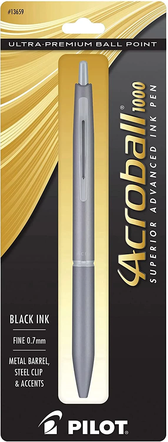 Pilot Acroball 1000 Ballpoint Pen, Grey 4 Pilot Acroball 1000 Ballpoint Pen, Grey - Image 2