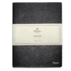 Pineider Notes Milano Leather Notebook, Midnight Black, Lined Ivory Paper -Office Supplie Store BlackPineider