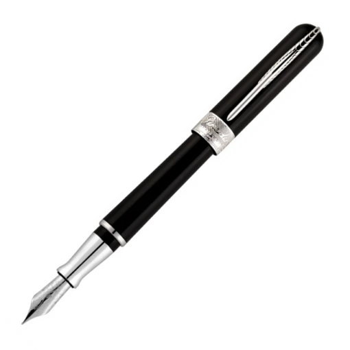 Pineider Avatar Fountain Pen, Graphene Black, Medium Point