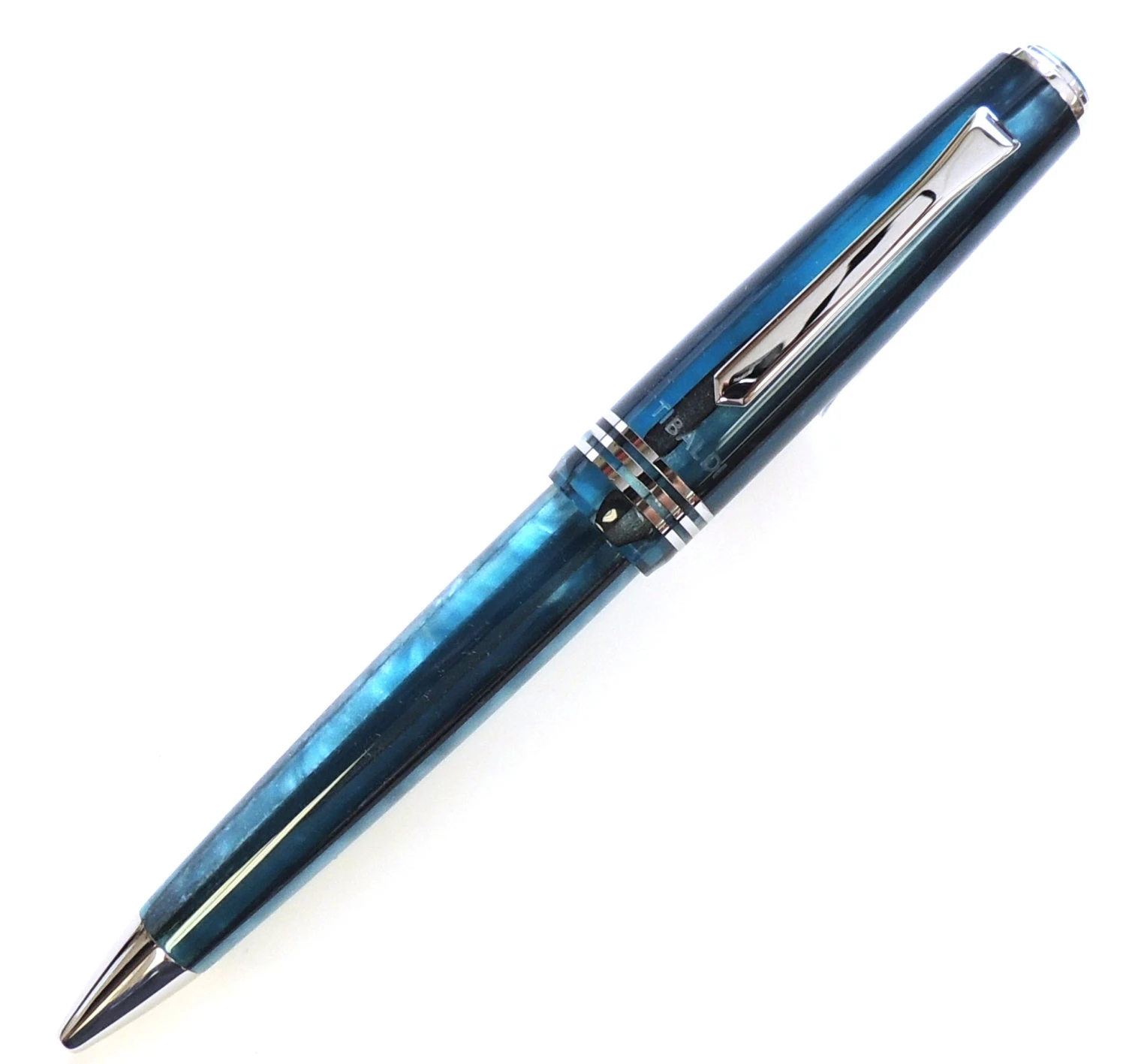 Tibaldi N60 Limited Edition Ballpoint Pen, Bora Bora, Palladium Trim 4 Tibaldi N60 Limited Edition Ballpoint Pen, Bora Bora, Palladium Trim - Image 2