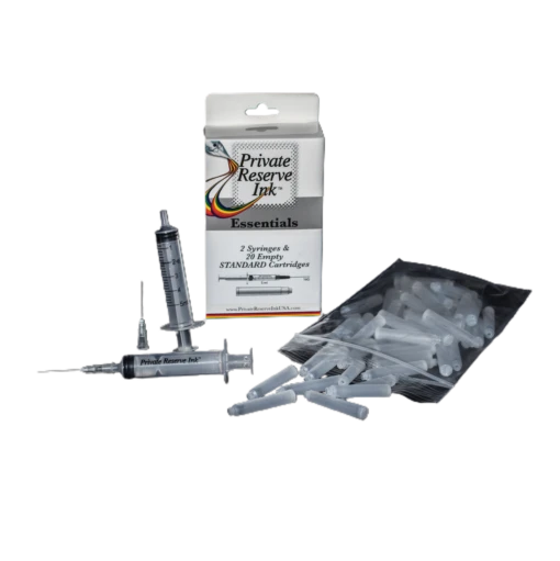 Private Reserve Essentials Empty Refillable Fountain Pen Ink Cartridges Set