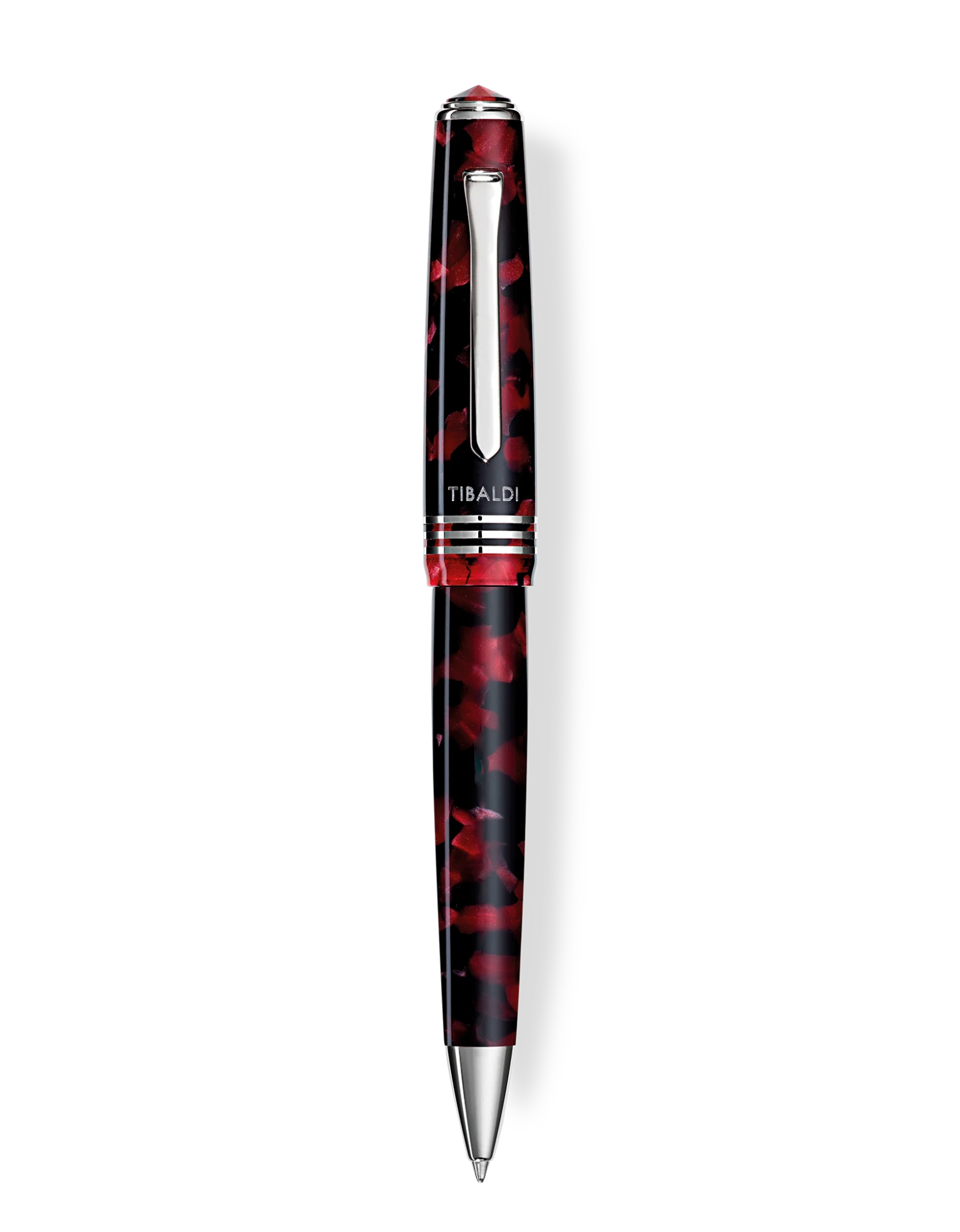 Tibaldi N60 Ruby Red Resin Ballpoint Pen 3 Tibaldi N60 Ruby Red Resin Ballpoint Pen