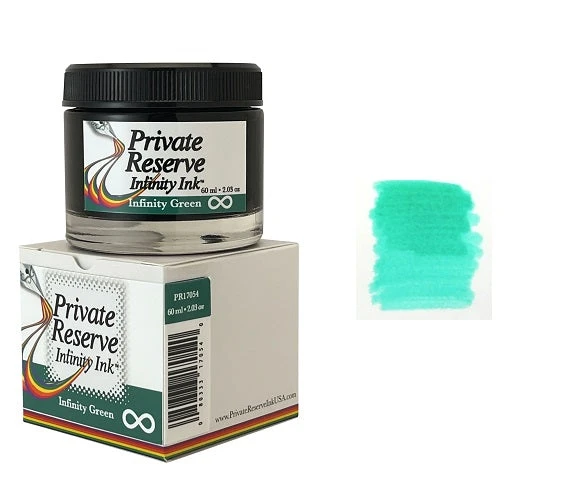 Private Reserve Infinity Fountain Pen Ink Bottle, 60ml, Green 3 Private Reserve Infinity Fountain Pen Ink Bottle, 60ml, Green