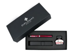 Diplomat Excellence A2 Fountain Pen Gift Set, Skyline Red