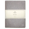 Pineider Notes Milano Leather Notebook, Silver Streak, Lined Ivory Paper -Office Supplie Store SilverStreak