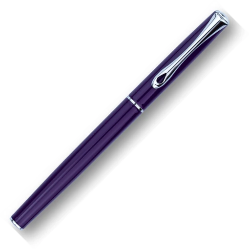 Diplomat Traveller Fountain Pen, Deep Purple & Chrome - Image 2
