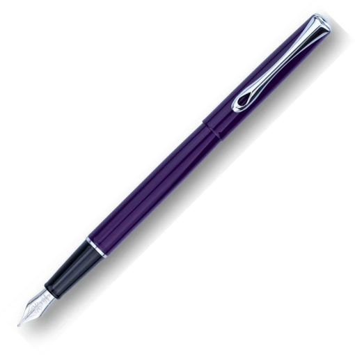 Diplomat Traveller Fountain Pen, Deep Purple & Chrome