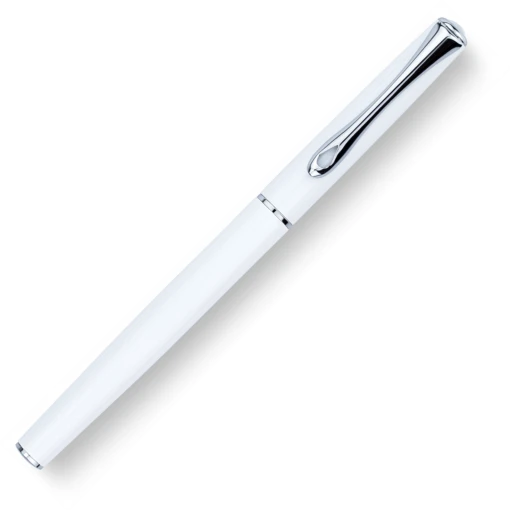 Diplomat Traveller Rollerball Pen, Snow White & Chrome - Image 2