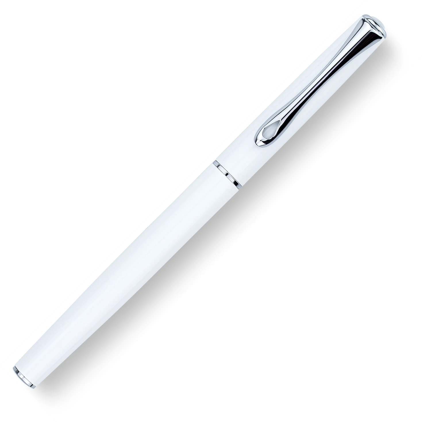 Diplomat Traveller Rollerball Pen, Snow White & Chrome 4 Diplomat Traveller Rollerball Pen, Snow White & Chrome - Image 2