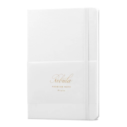 Nebula Premium Notepad, 90g White Paper, Snow White