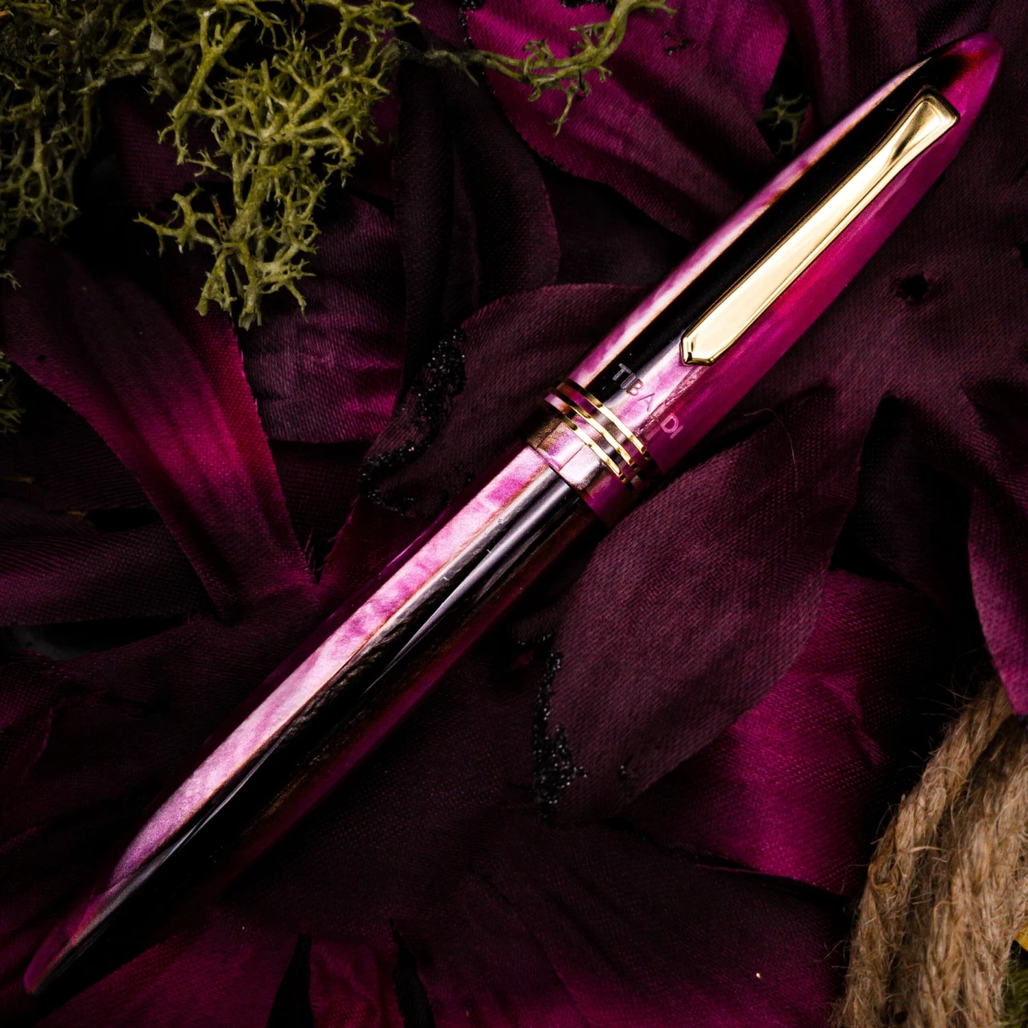 Tibaldi Bonania Zany Brown & Pink Rollerball Pen 4 Tibaldi Bonania Zany Brown & Pink Rollerball Pen - Image 2