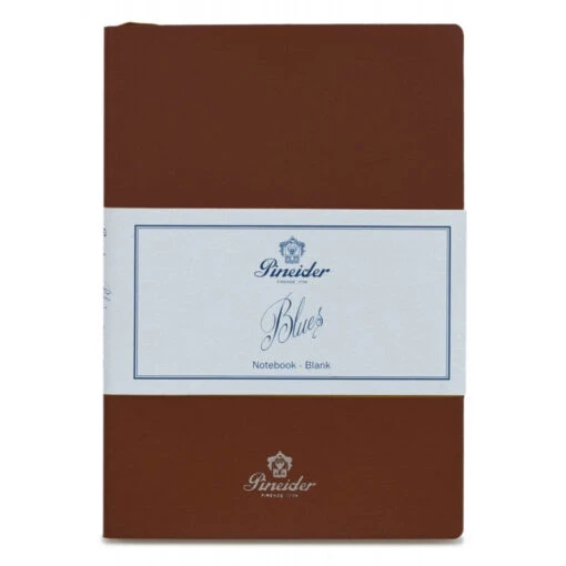Pineider Blues Notebook, A5, 192 Blank Pages, 55gr Paper, Clay Brown