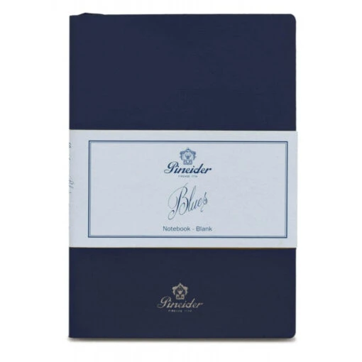 Pineider Blues Notebook, A5, 192 Blank Pages, 55gr Paper, Dark Blue