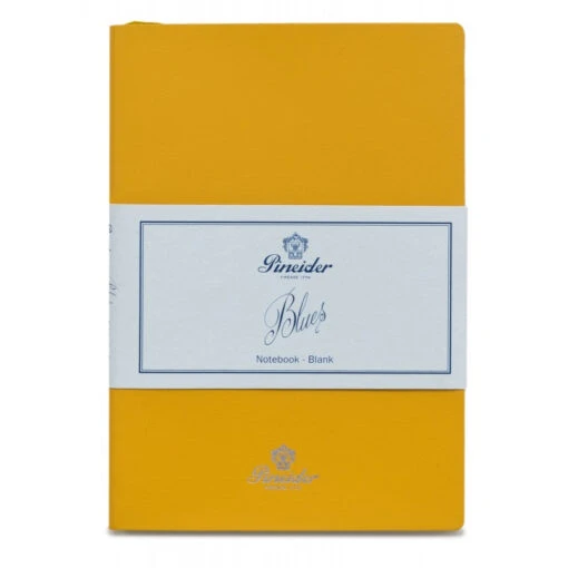 Pineider Blues Notebook, A5, 192 Blank Pages, 55gr Paper, Yellow