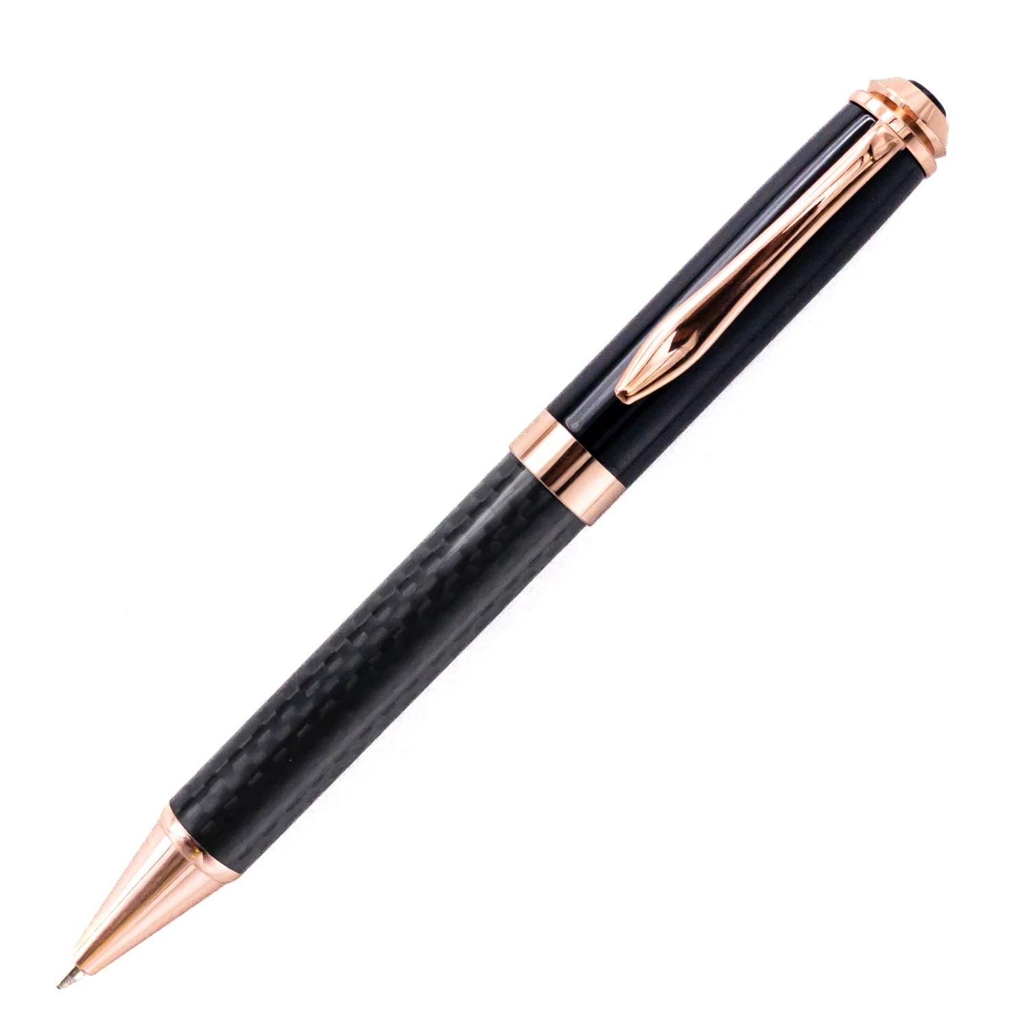 Executive Skyline Carbon Fiber & Rose Gold Ballpoint Pen 4 Executive Skyline Carbon Fiber & Rose Gold Ballpoint Pen - Image 2