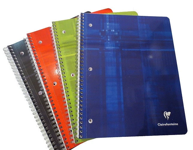 Clairefontaine Classic Wirebound Notebook - Lined, 3-Hole Punched - 8x11 3 Clairefontaine Classic Wirebound Notebook - Lined, 3-Hole Punched - 8x11