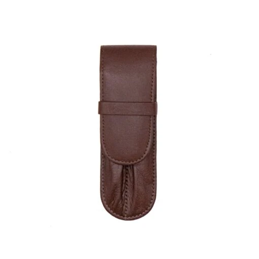 Double Genuine Leather Pen Case - Image 2