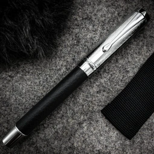 Conklin Duragraph Special Edition Royal Fountain Pen, Leather & Chrome - Image 2
