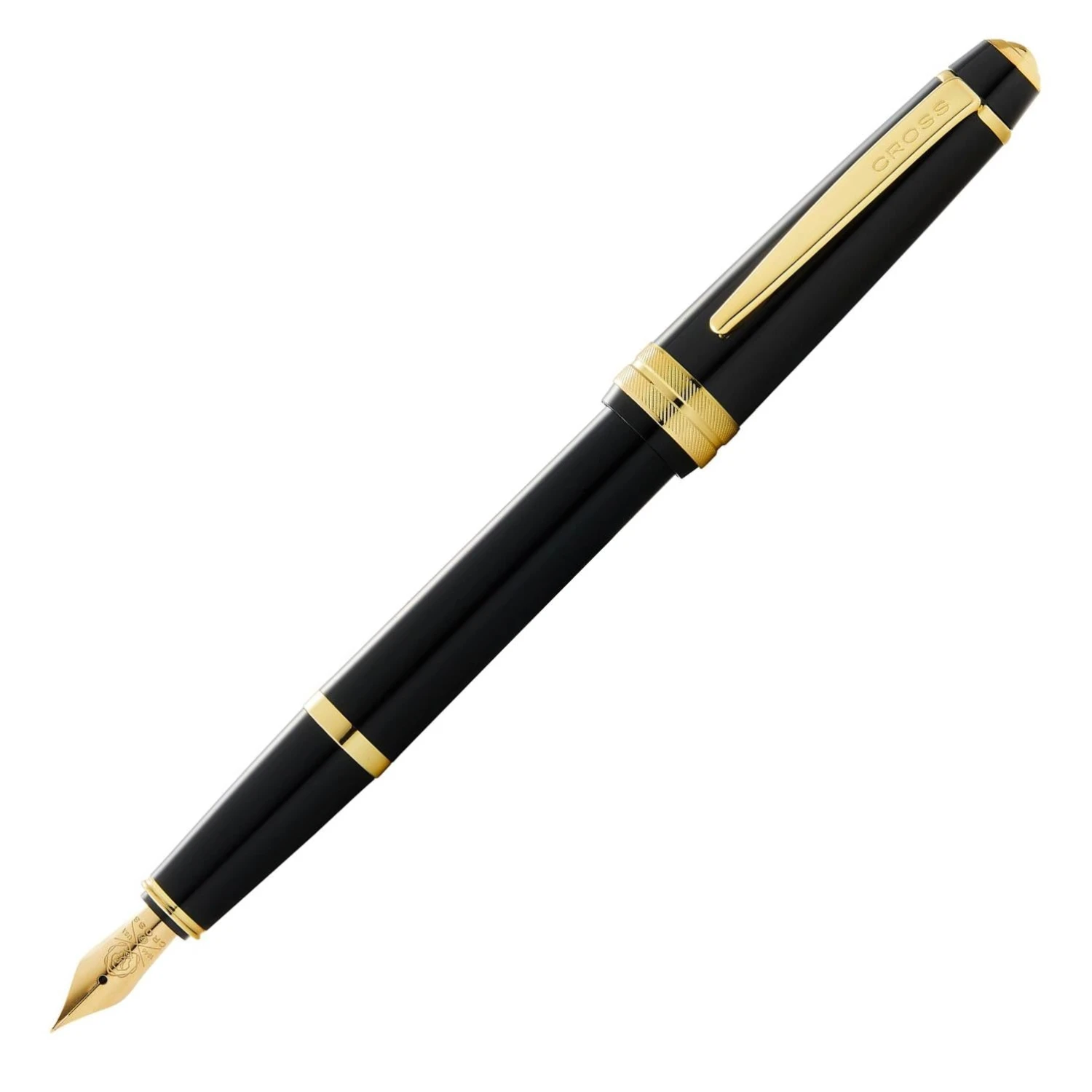 Cross® Cross Bailey Light Fountain Pen, Polished Black & Gold, Fine Nib 3 Cross® Cross Bailey Light Fountain Pen, Polished Black & Gold, Fine Nib