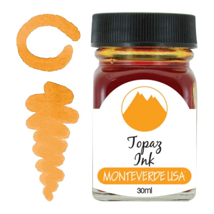 Monteverde 30ml Fountain Pen Ink Bottle, Gemstone, Topaz 3 Monteverde 30ml Fountain Pen Ink Bottle, Gemstone, Topaz
