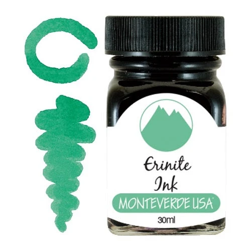 Monteverde 30ml Fountain Pen Ink Bottle, Gemstone, Erinite 3 Monteverde 30ml Fountain Pen Ink Bottle, Gemstone, Erinite