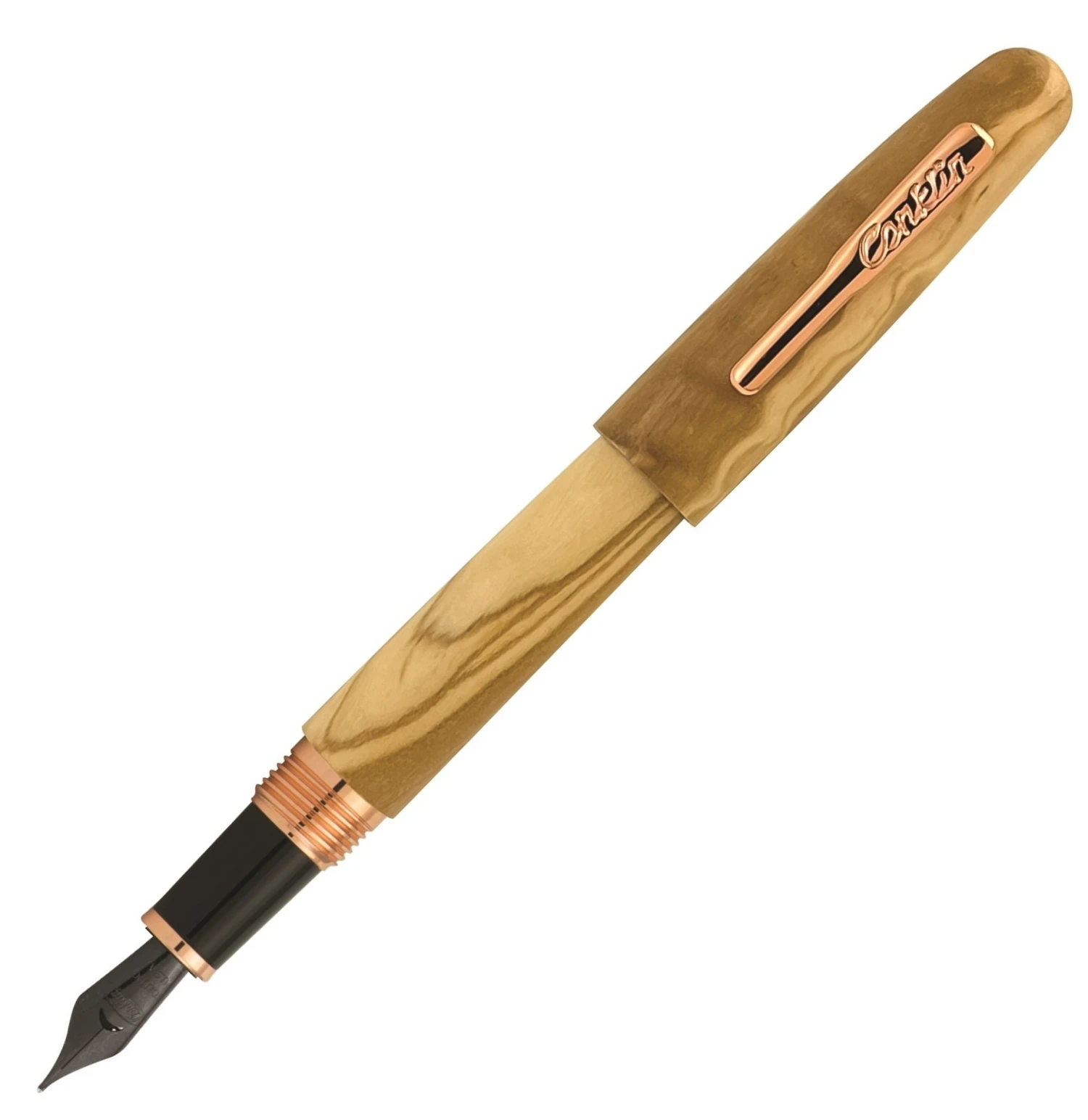 Conklin All American Limited Edition Olive Wood Fountain Pen, Rose Gold Trim 5 Conklin All American Limited Edition Olive Wood Fountain Pen, Rose Gold Trim - Image 3