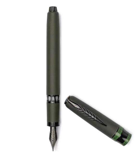 Pineider Alchemist Zeolite Fountain Pen, Krakatoa Green, Medium 14K Nib 3 Pineider Alchemist Zeolite Fountain Pen, Krakatoa Green, Medium 14K Nib