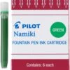 Pilot Namiki Fountain Pen Ink Cartridges, Green, 6pk 2 Pilot Namiki Fountain Pen Ink Cartridges, Green, 6pk -Office Supplie Store pgreen