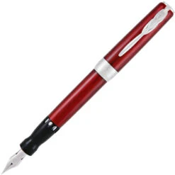 Pineider Full Metal Jacket Fountain Pen, Army Red, 14k Gold Nib