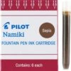 Pilot Namiki Fountain Pen Ink Cartridges, Sepia, 6pk 1 Pilot Namiki Fountain Pen Ink Cartridges, Sepia, 6pk -Office Supplie Store psepia