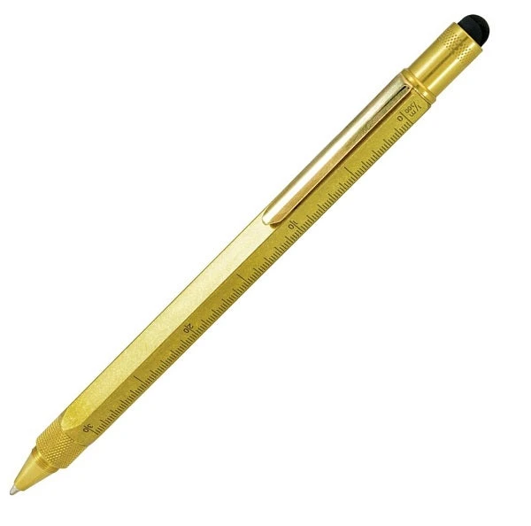 Monteverde 9 In 1 One Touch Tool Ballpoint Pen & Stylus, Solid Brass 3 Monteverde 9 In 1 One Touch Tool Ballpoint Pen & Stylus, Solid Brass