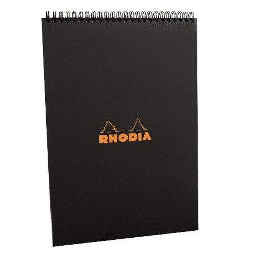 Rhodia Classic Notepads Top Wirebound 8 ¼ X 11 ¾ Graph Black 80 Sheets 3 Rhodia Classic Notepads Top Wirebound 8 ¼ X 11 ¾ Graph Black 80 Sheets
